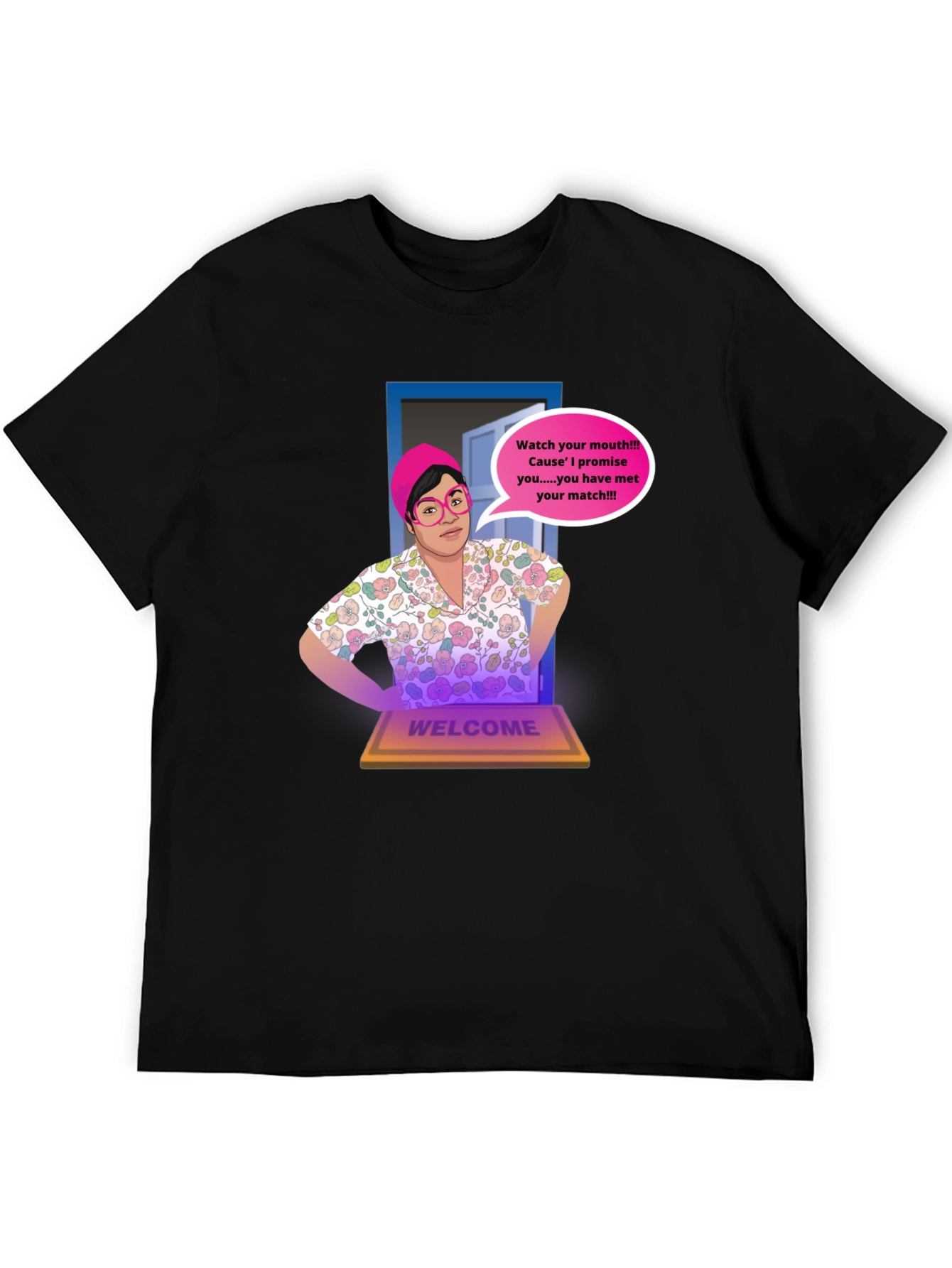 Humorous Watch Your Mouth Graphic Tee