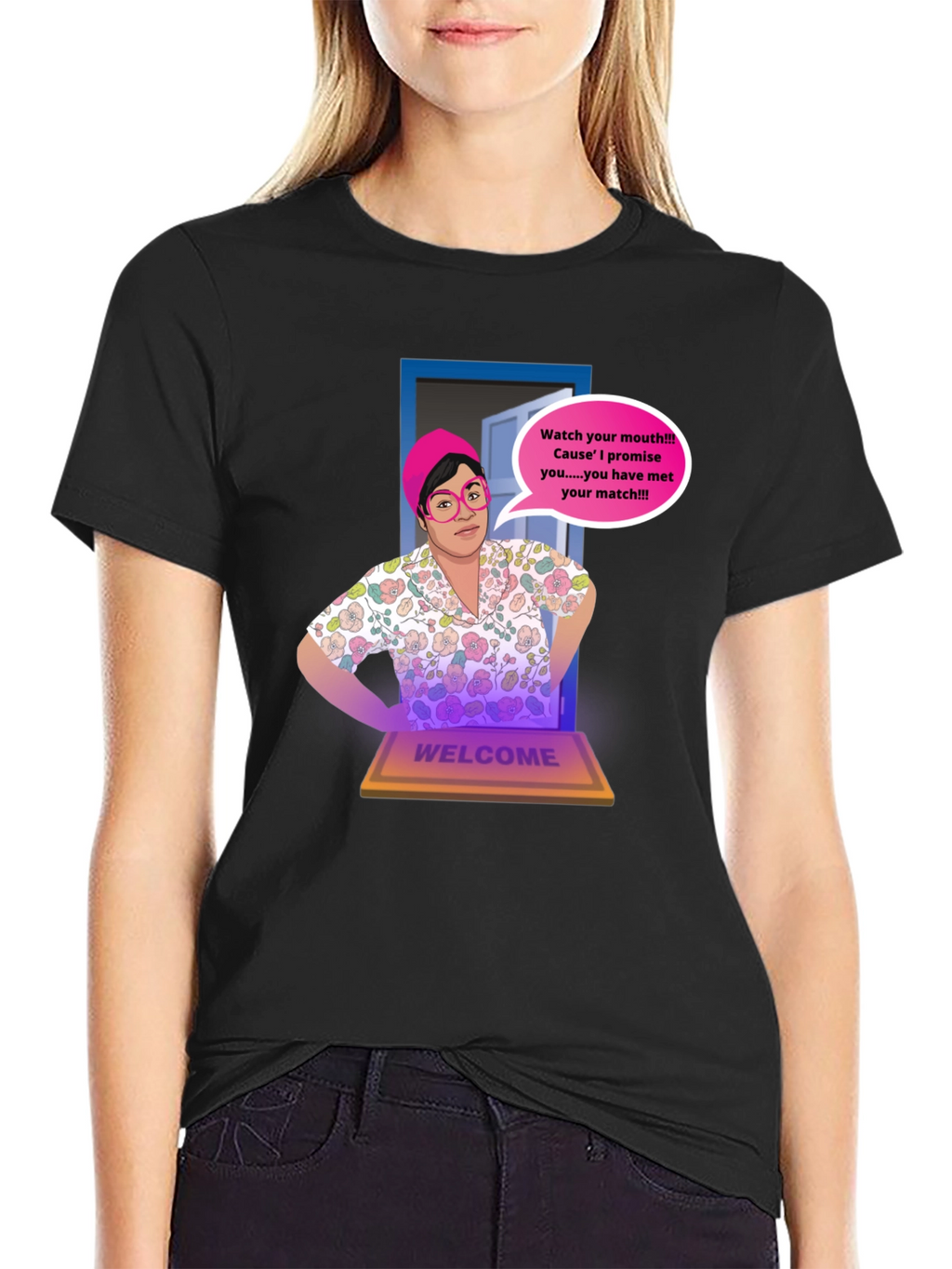 Humorous Watch Your Mouth Graphic Tee