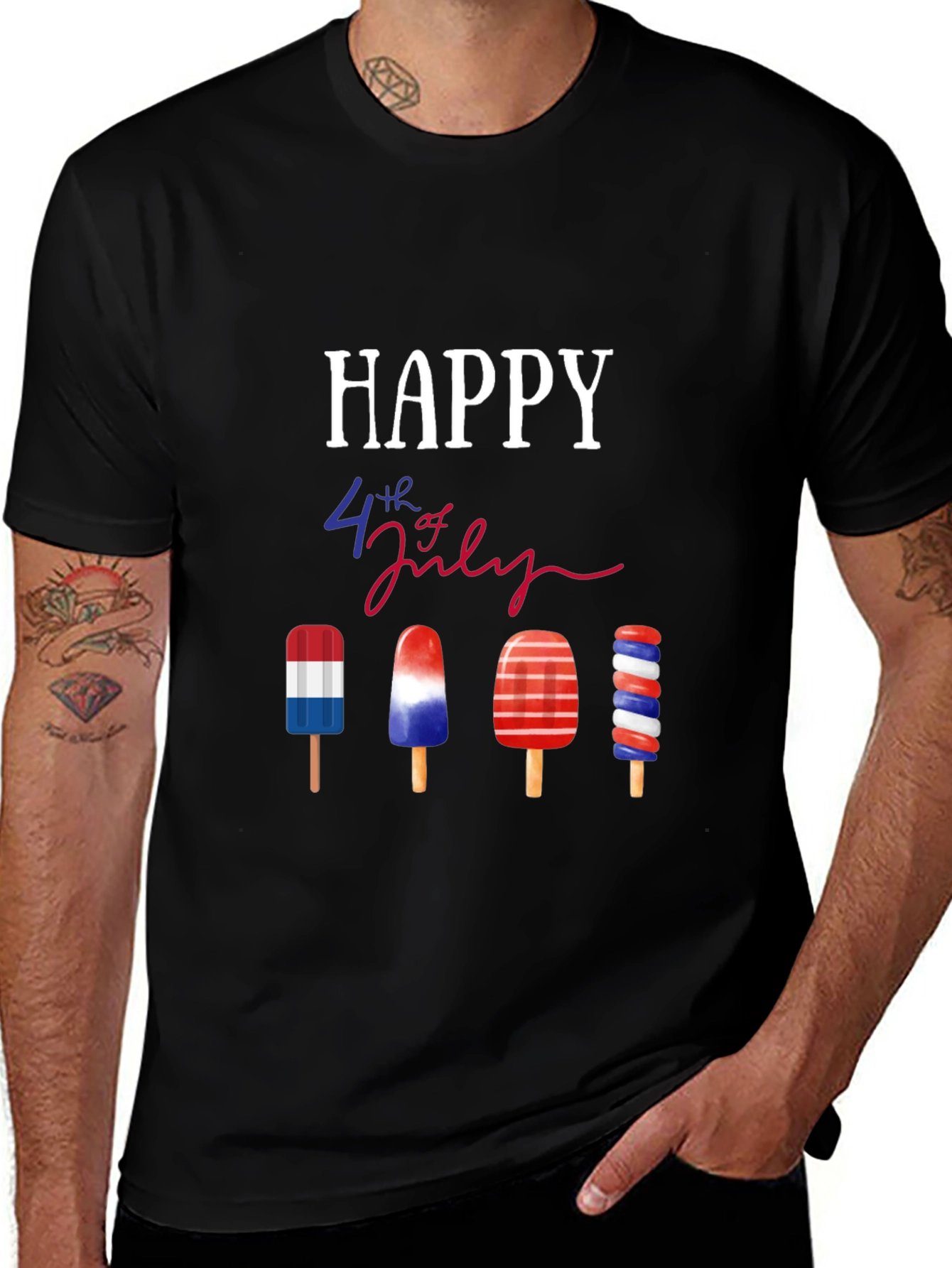 Happy 4th of July Patriotic Popsicle T-Shirt