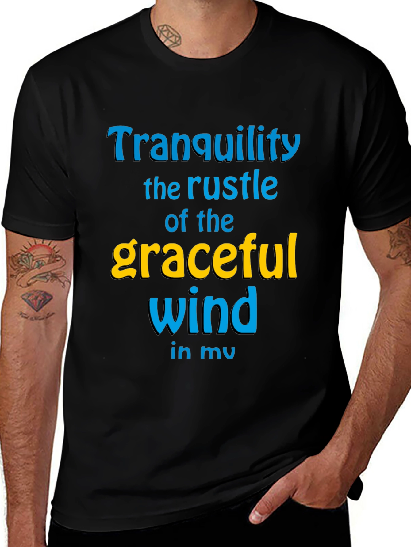 Tranquility Wind Graphic Tee - Stylish Comfort