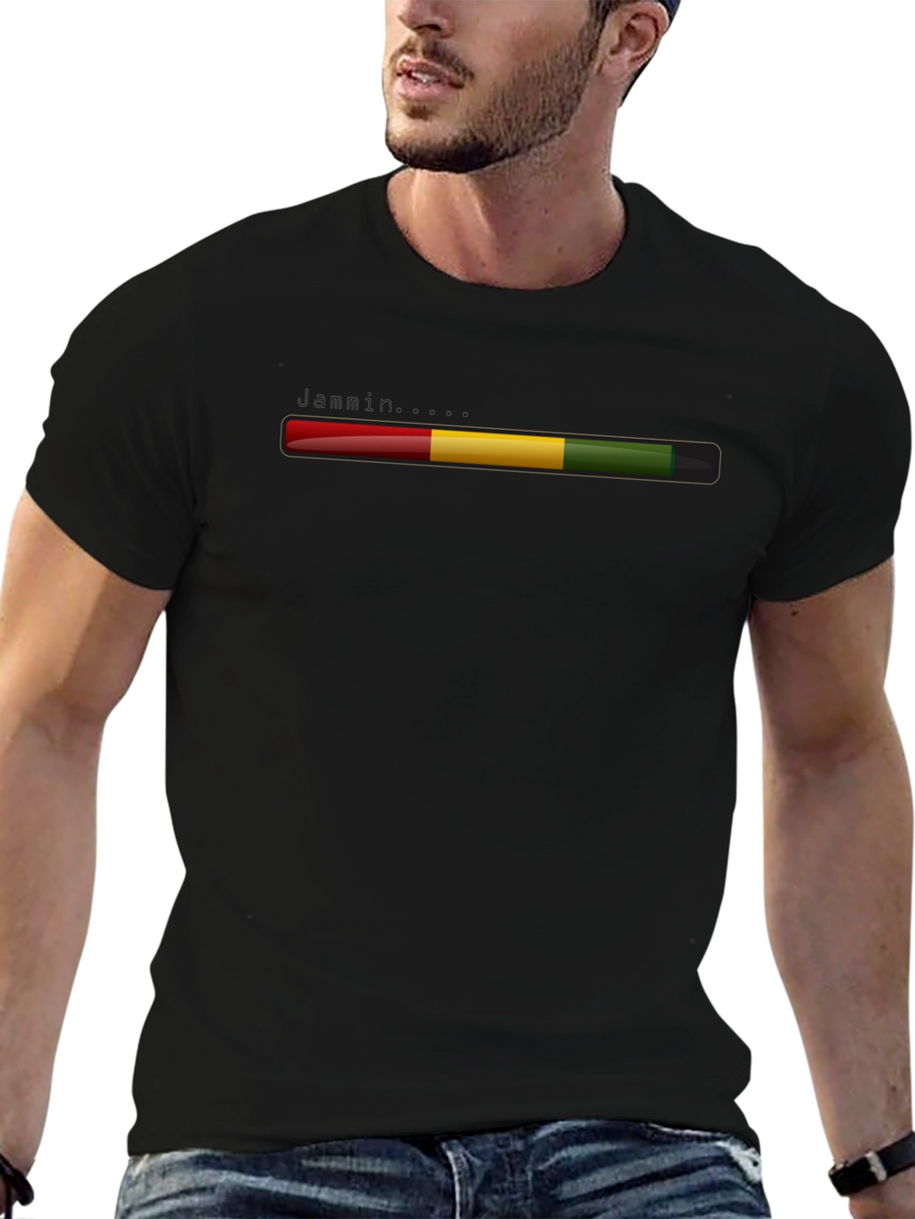 Rasta Stripe Graphic Tee - Casual Comfort