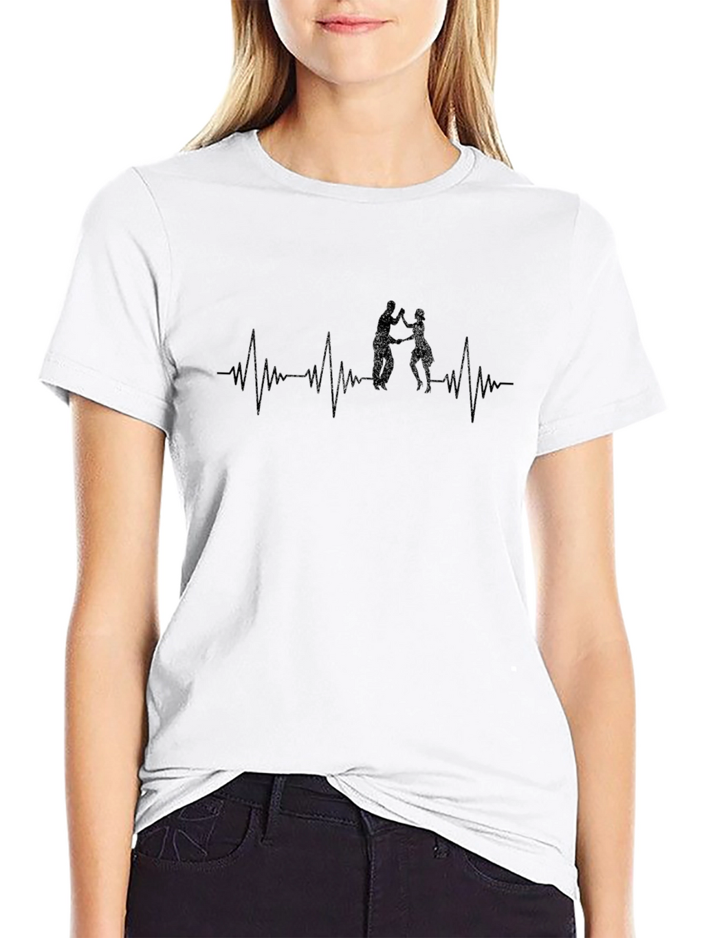 Dancing Heartbeat T-Shirt - Black