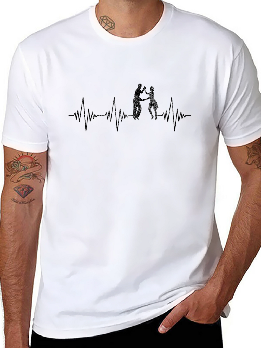 Dancing Heartbeat T-Shirt - Black