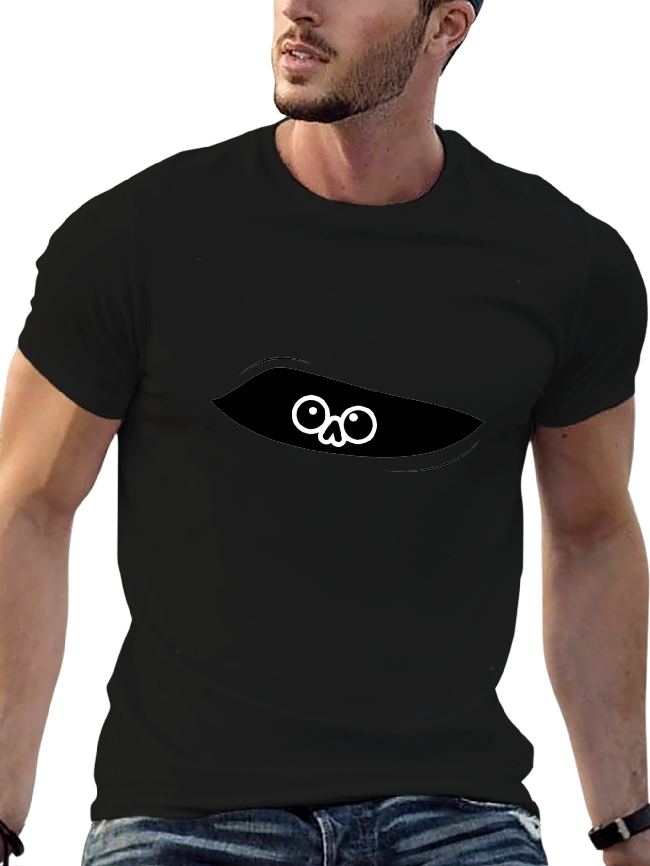 Ninja Skull Peekaboo Graphic Tee