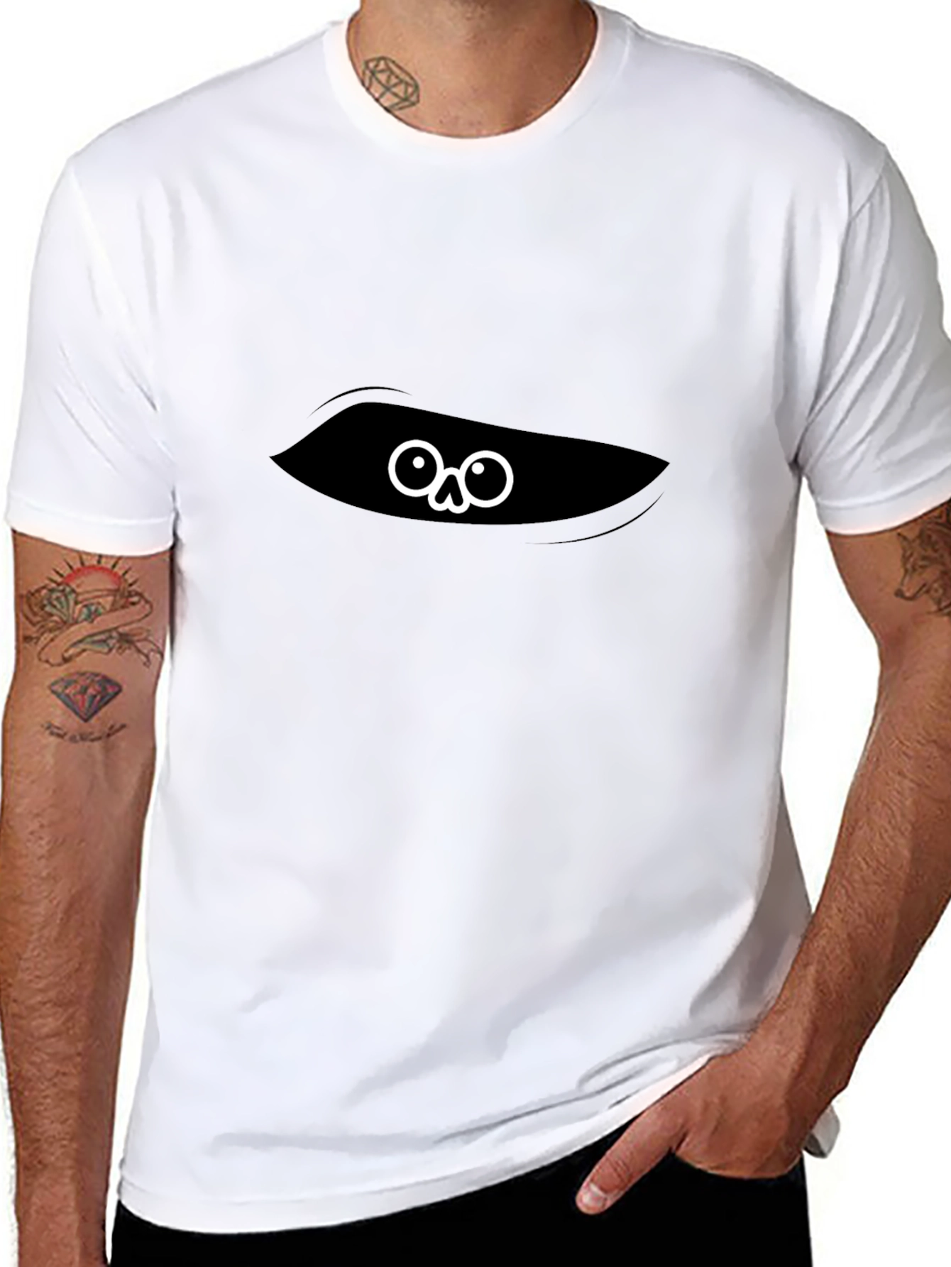 Ninja Skull Peekaboo Graphic Tee