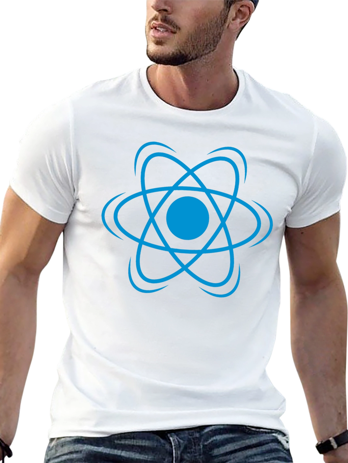 React Atom T-Shirt - Black Graphic Tee