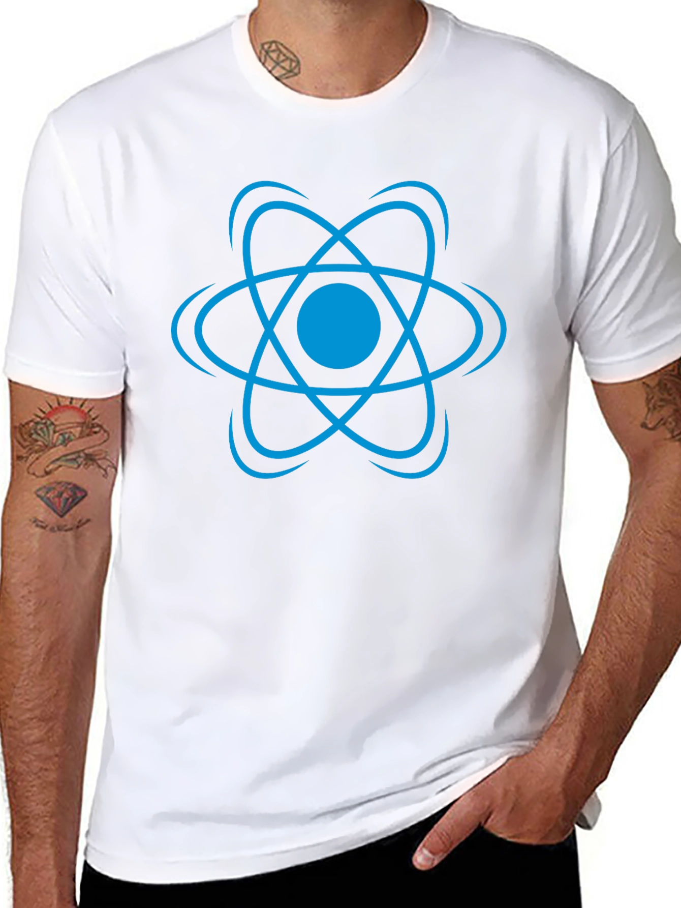 React Atom T-Shirt - Black Graphic Tee
