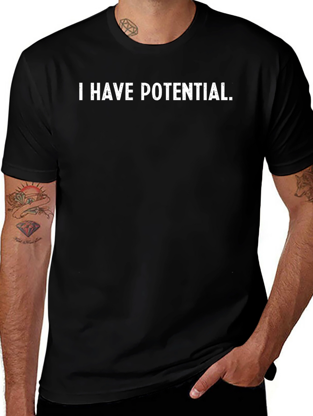 I Have Potential Black Graphic Tee