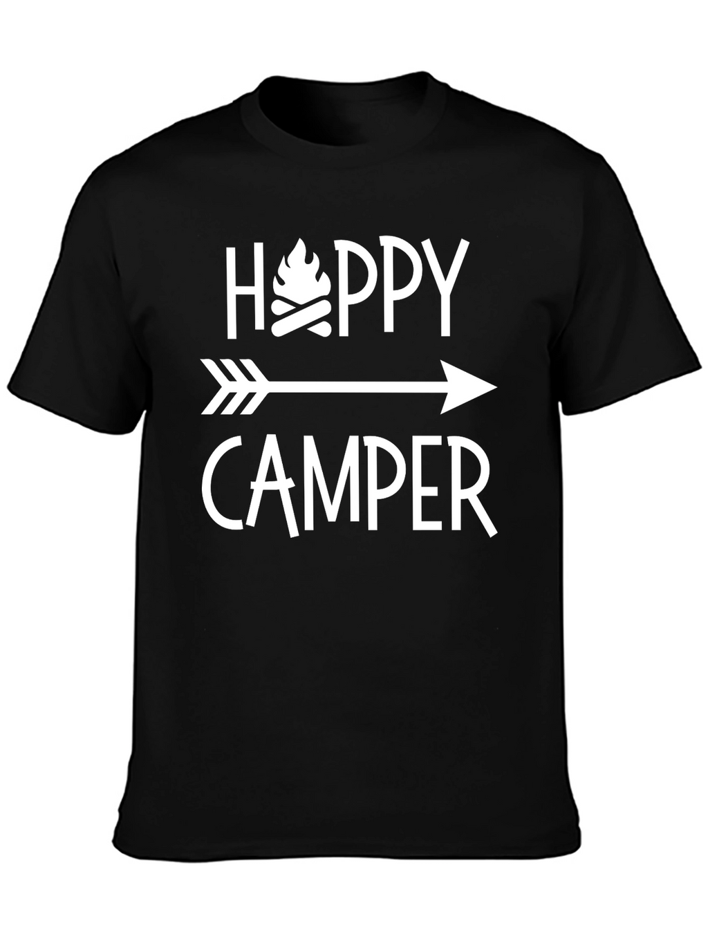 Happy Camper Graphic Tee - Camping Arrow Shirt