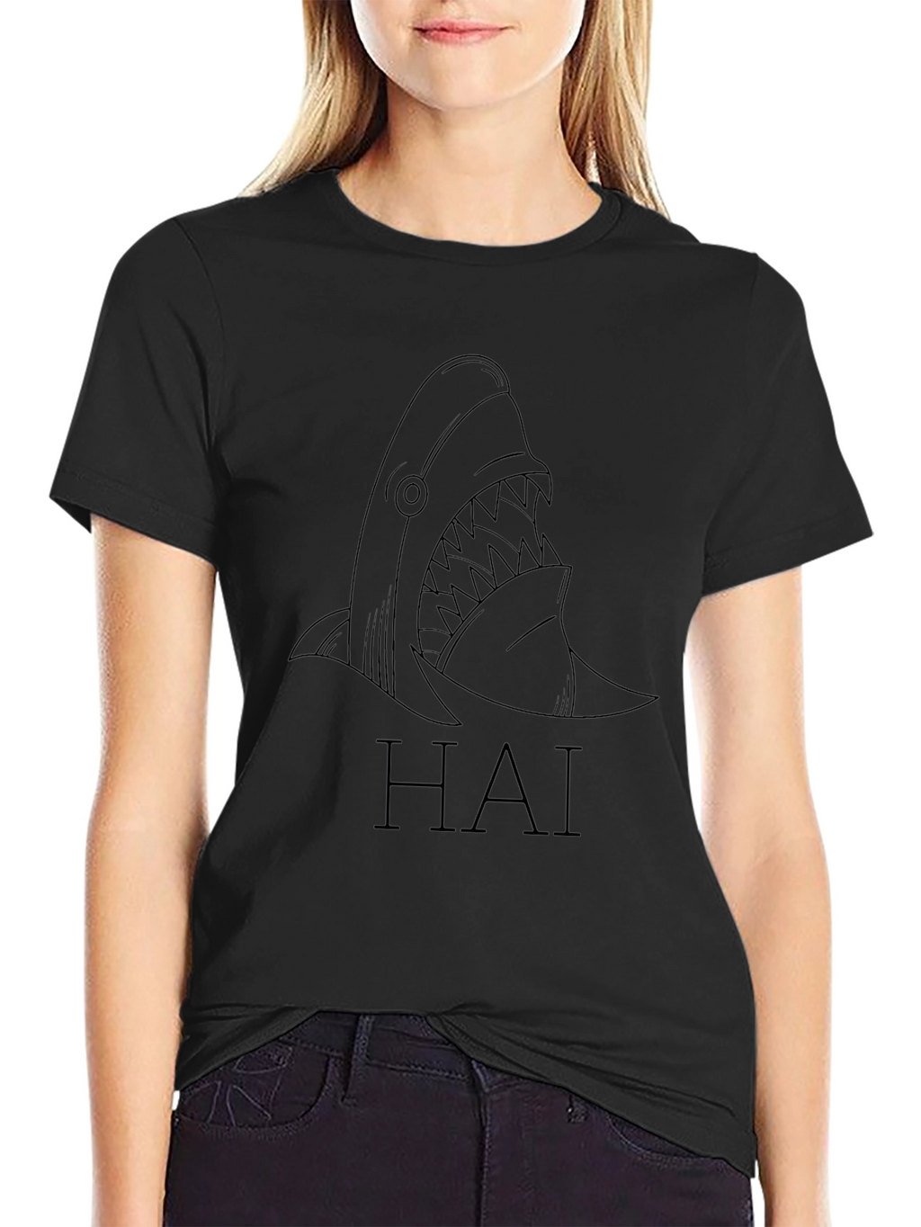 Black Shark T-Shirt - Hai Graphic Tee