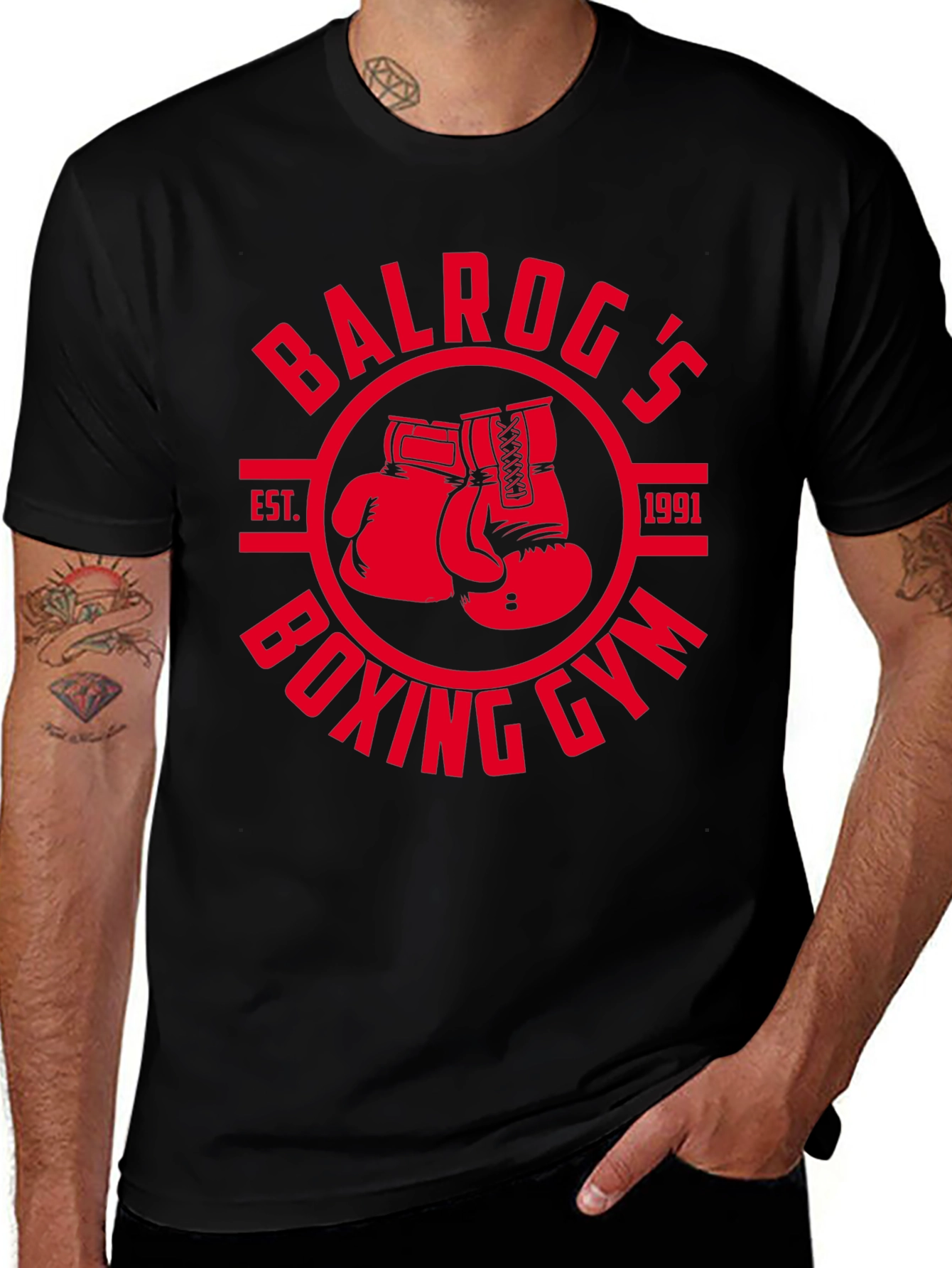 Balrogs Boxing Gym T-Shirt - Black