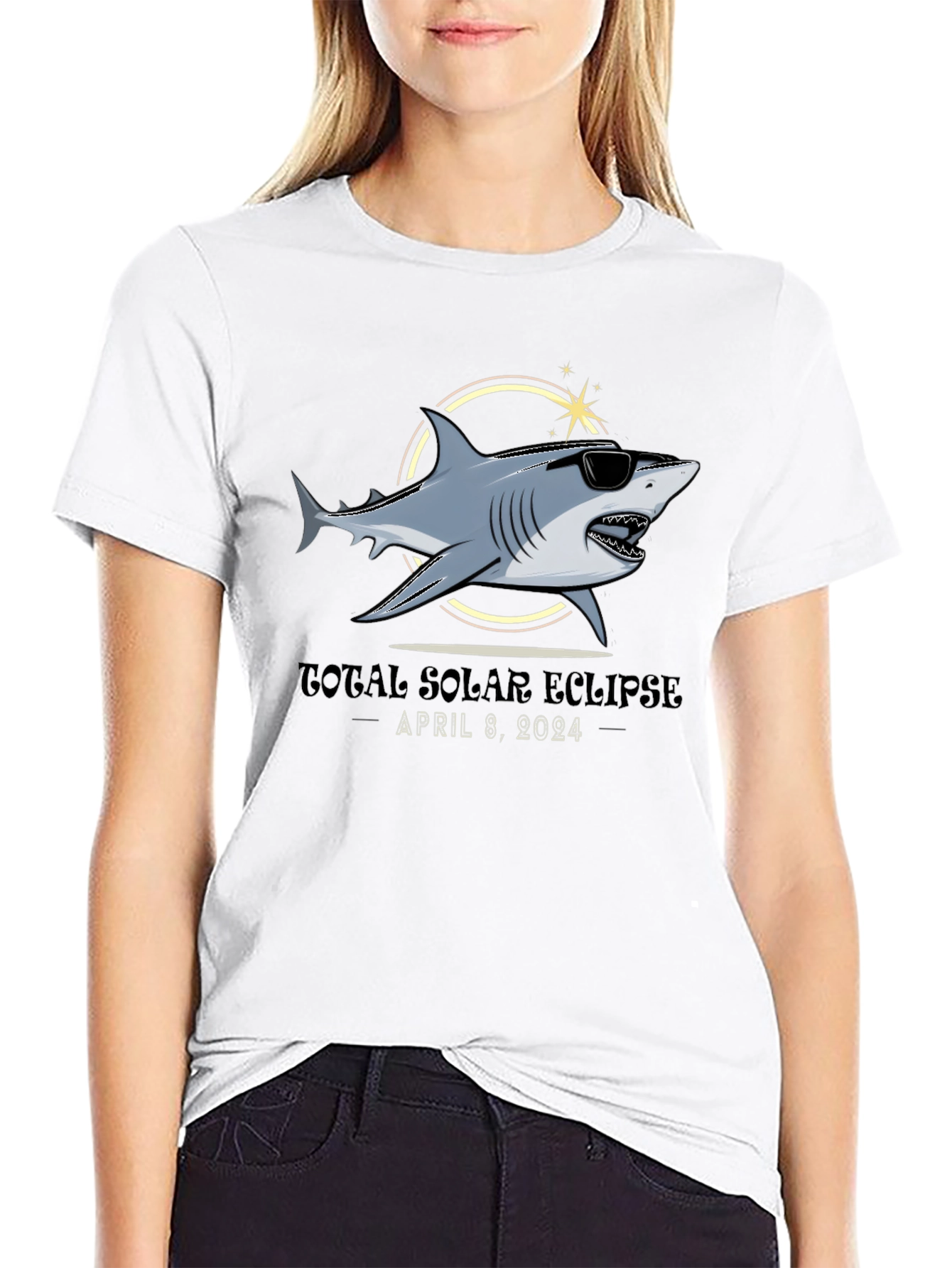 Total Solar Eclipse Shark T-Shirt
