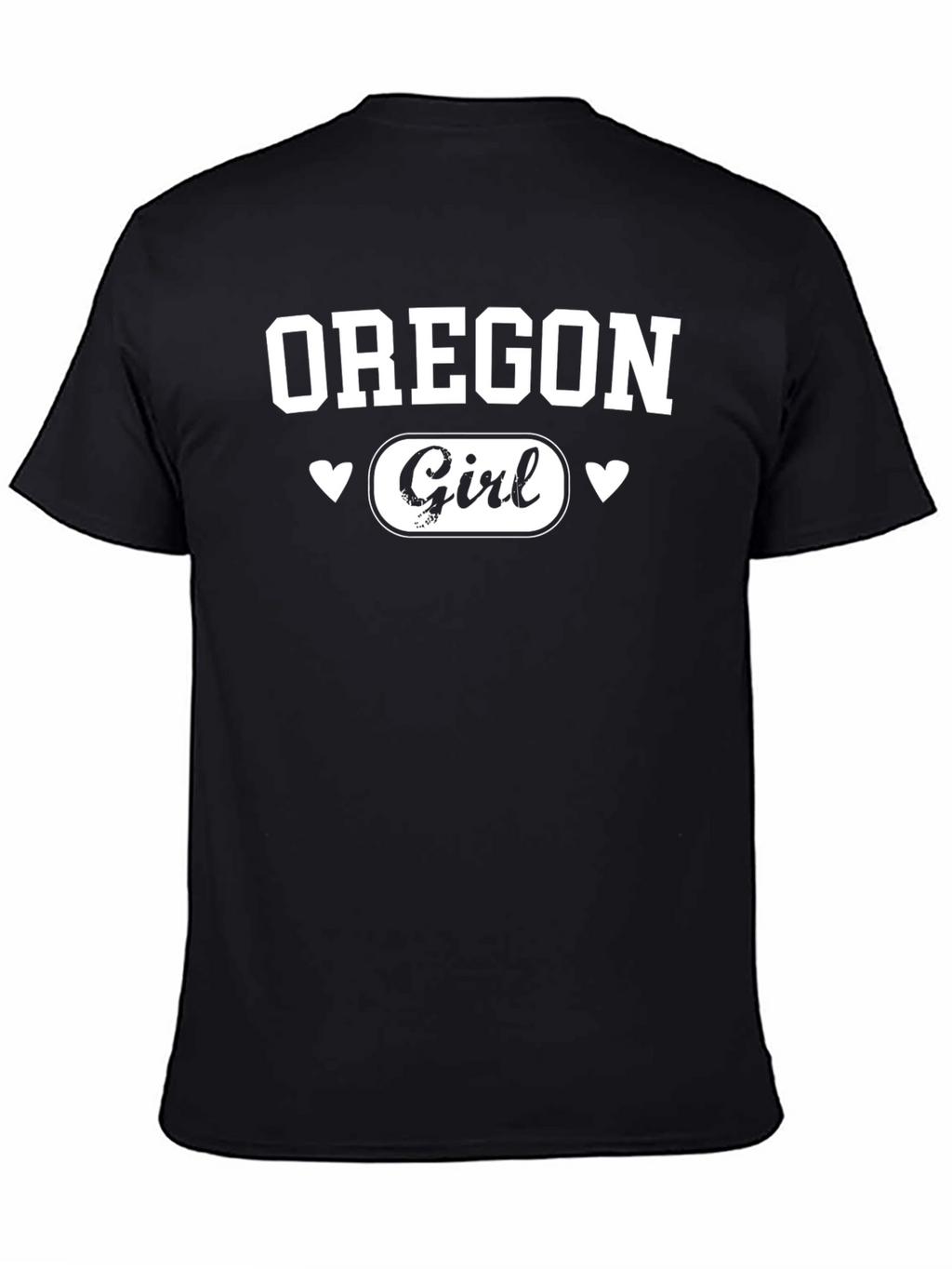 Oregon Girl Graphic Tee - Black Cotton T-Shirt