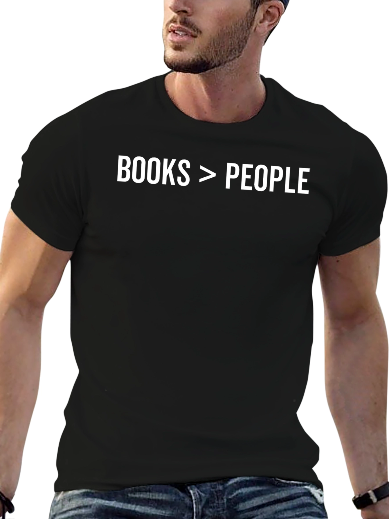 Books > People T-Shirt - Black Graphic Tee