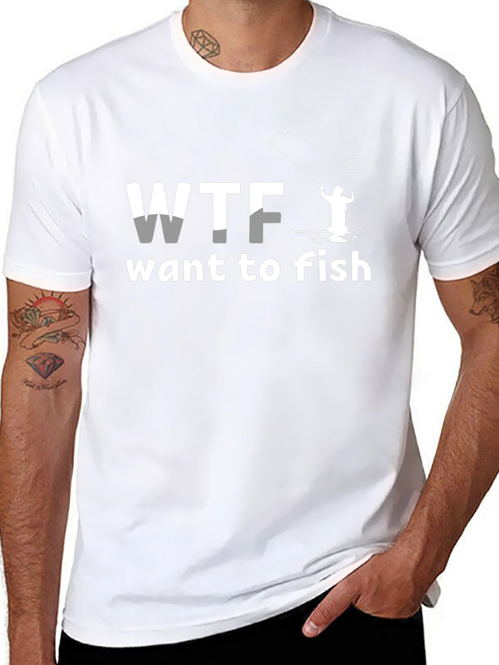 WTF Want to Fish T-Shirt - Funny Fishing Tee