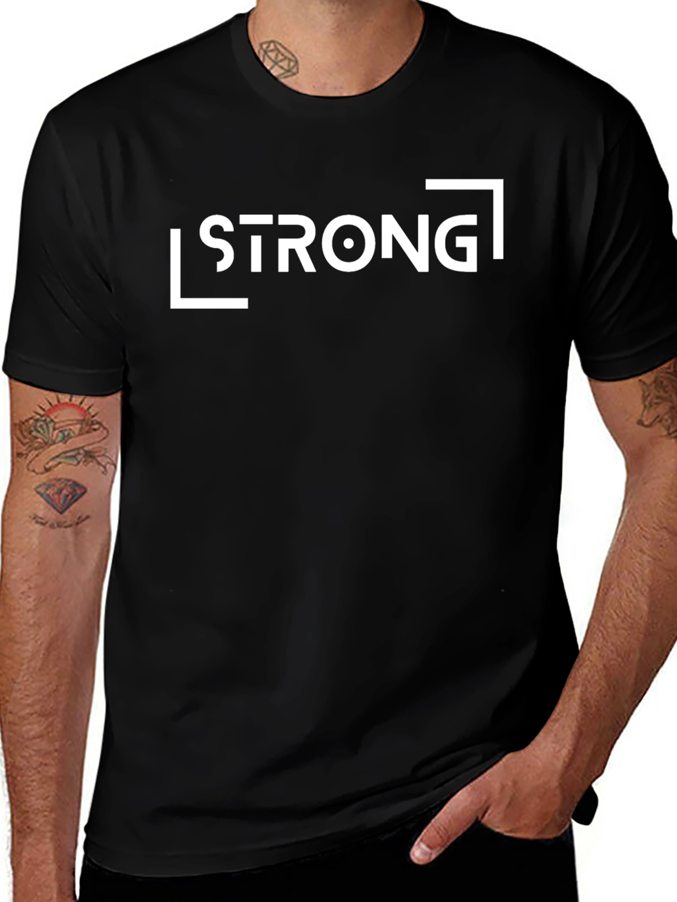 Strong Graphic Black T-Shirt