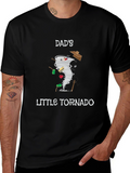Dads Little Tornado Novelty Graphic T-Shirt