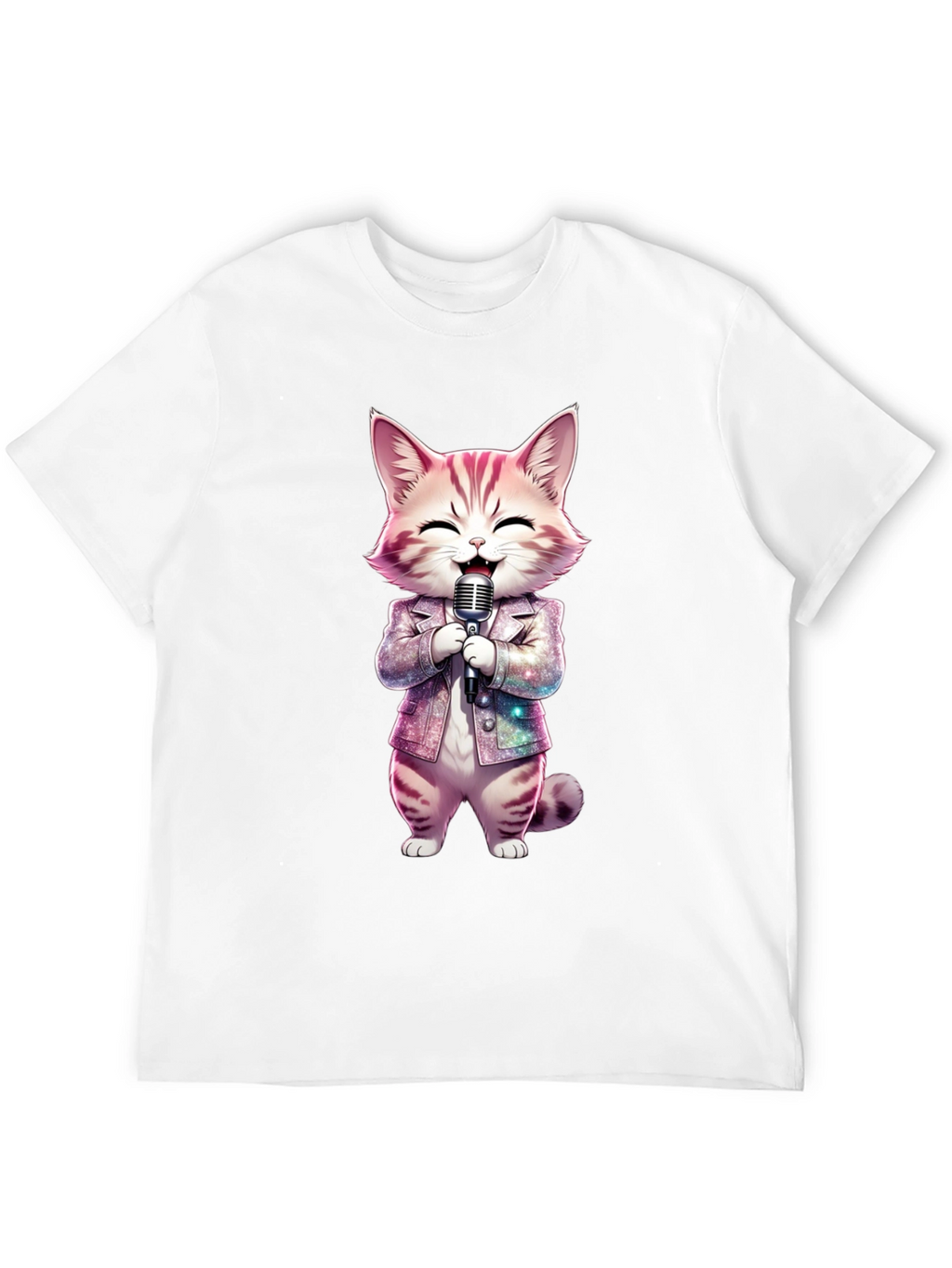 Singing Cat Graphic Tee - Funky Style