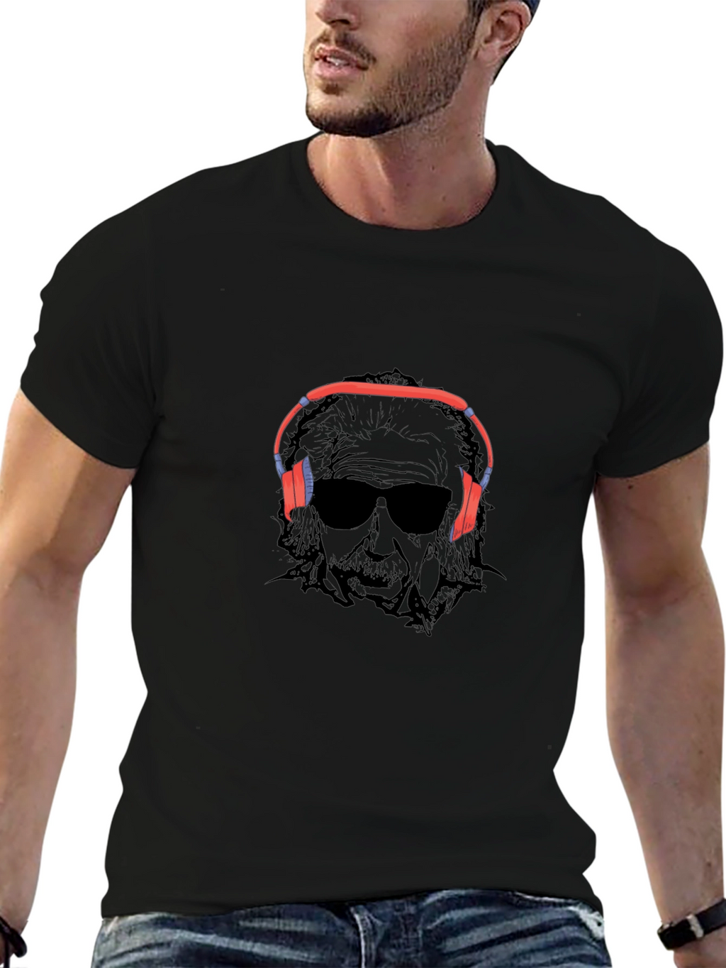 Einstein DJ Black T-Shirt