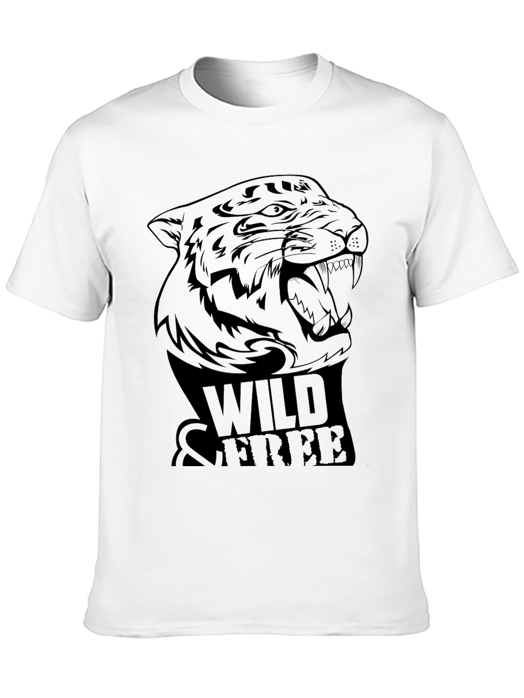 Wild & Free Tiger Graphic Tee - Black