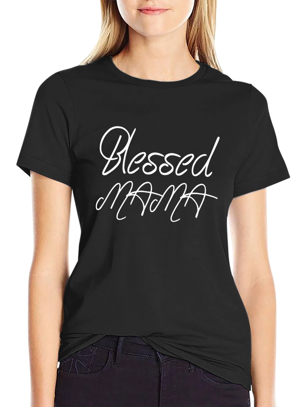 Blessed Mama Black T-Shirt