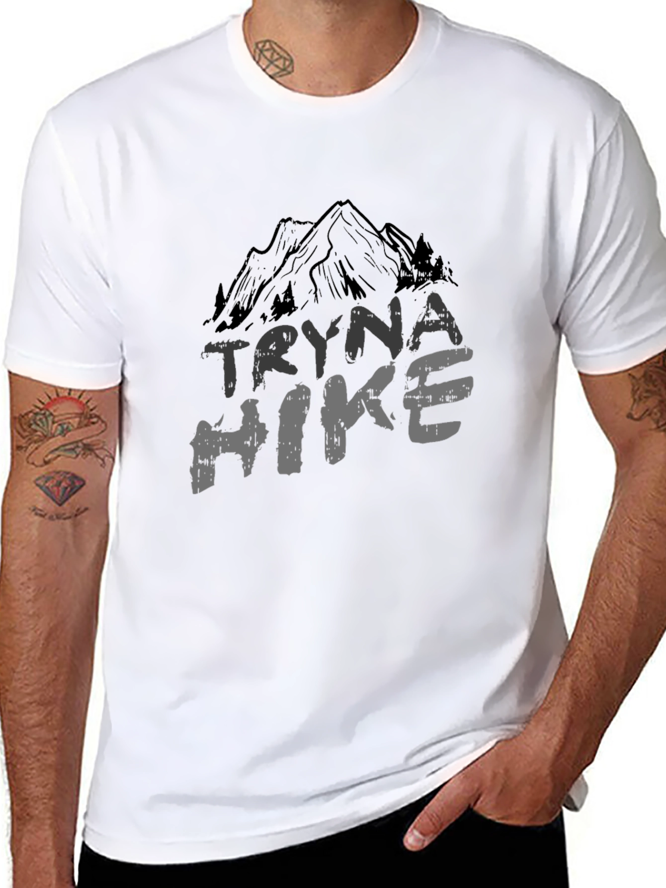 Tryna Hike Mountain Graphic Tee