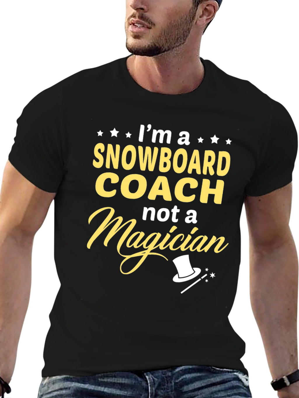 Snowboard Coach T-Shirt - Not a Magician Funny Gift
