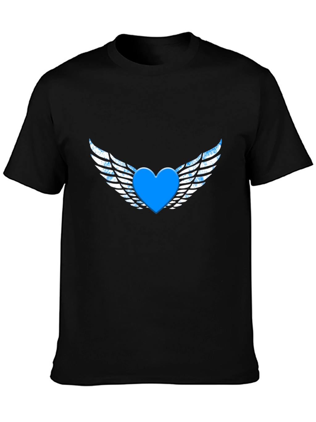 Heart with Wings Graphic Black T-Shirt