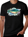 Bass Fish Graphic Tee - Black Cotton T-Shirt
