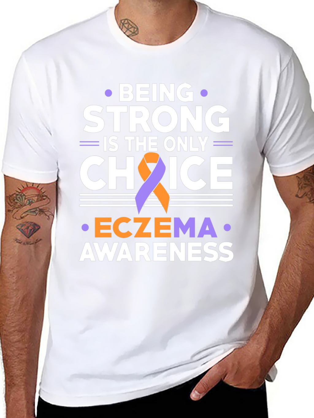Eczema Awareness T-Shirt: Be Strong Choice