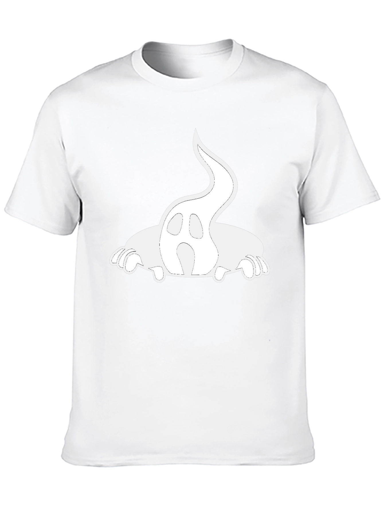 Ghost Graphic Print Black T-Shirt