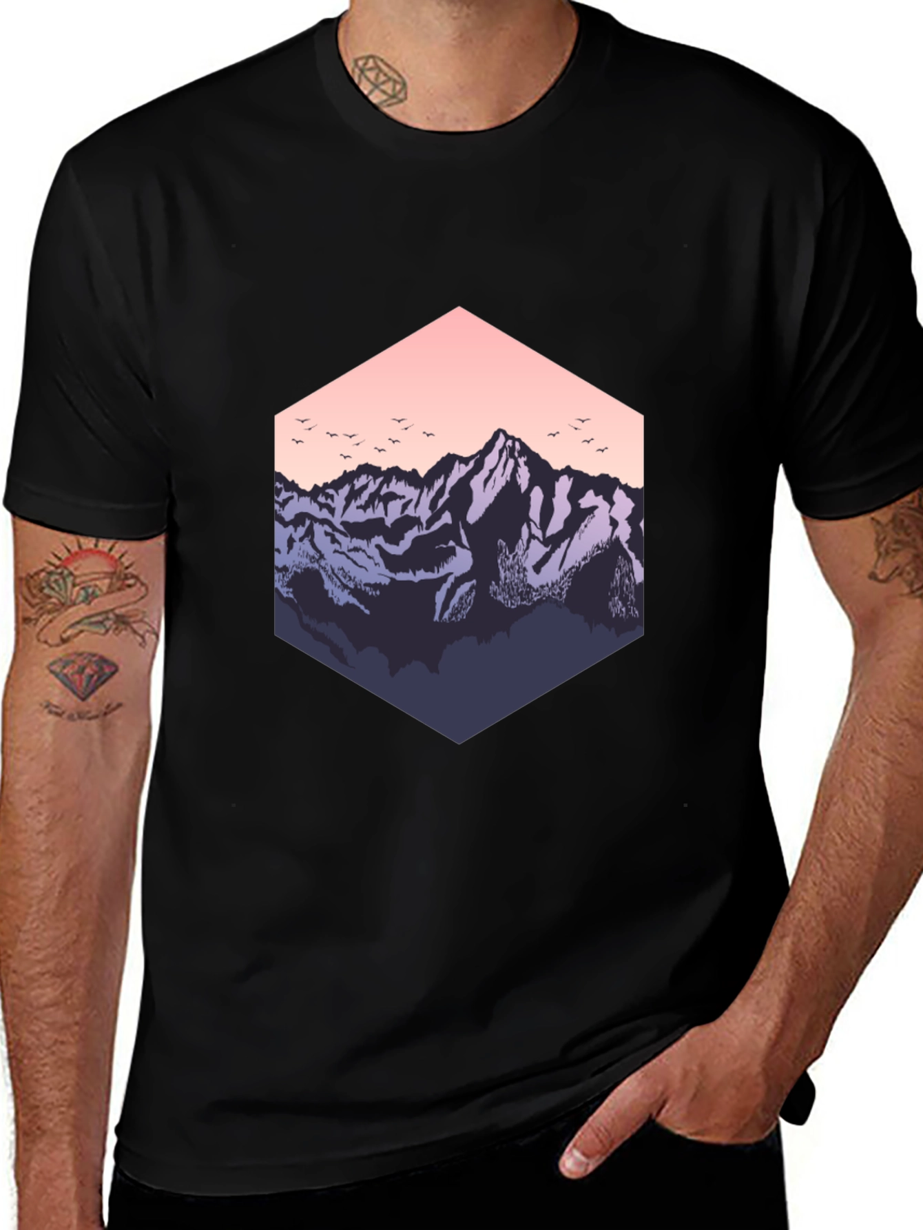 Mountain Hex T-Shirt - Nature Inspired Graphic Tee