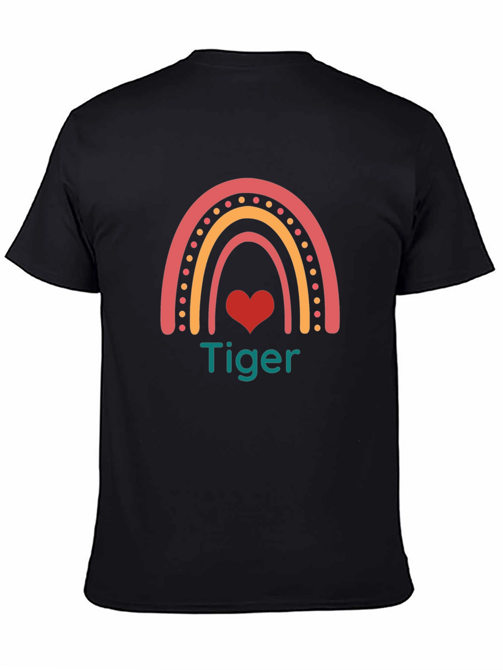 Tiger Rainbow Heart Graphic Tee - Cute & Stylish