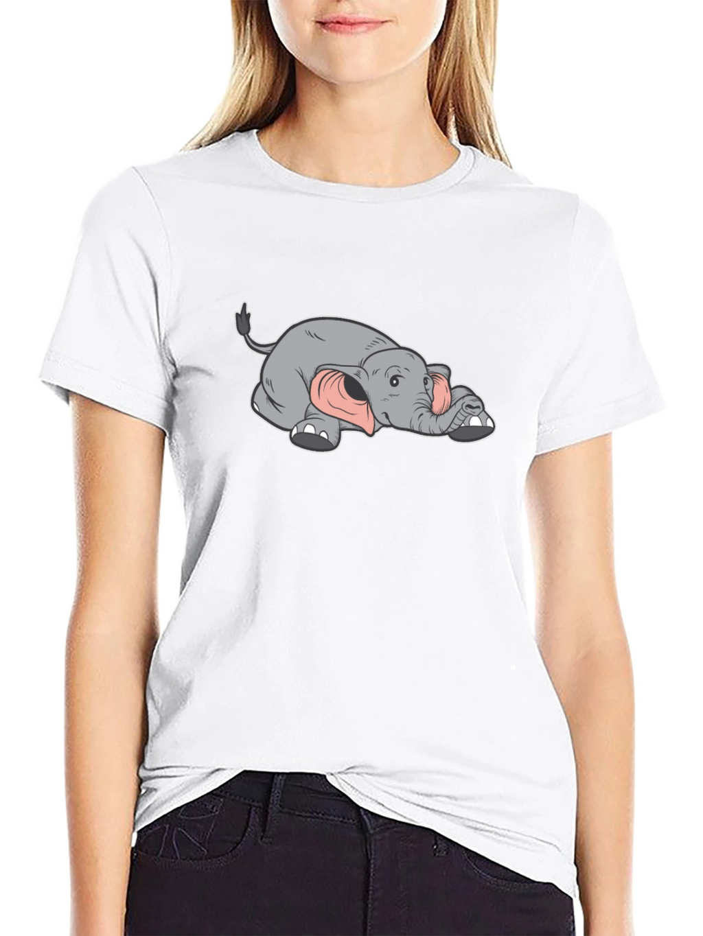 Lazy Elephant Graphic Tee - Soft Cotton Comfort