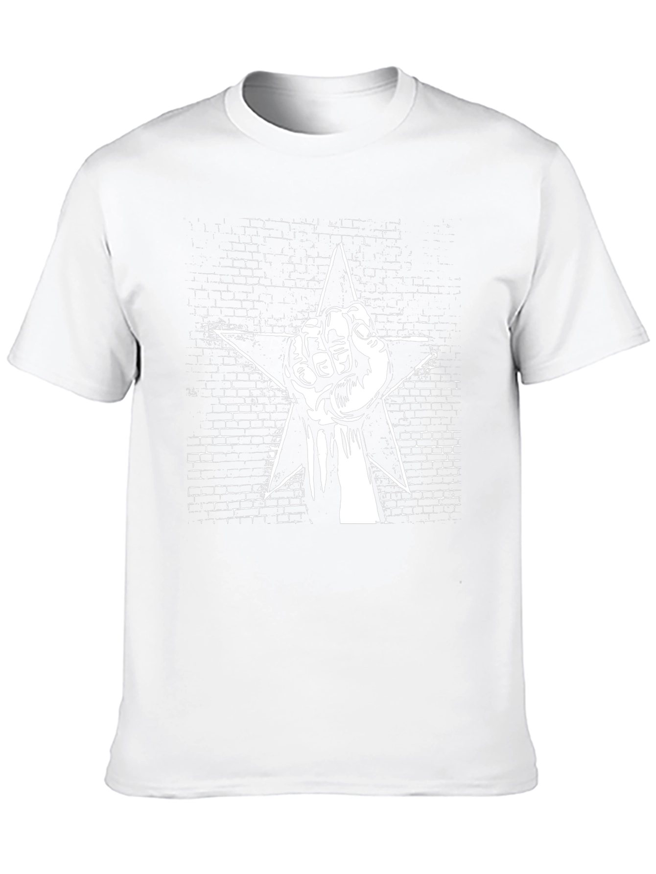 Black Graphic Tee - Fist & Star Design