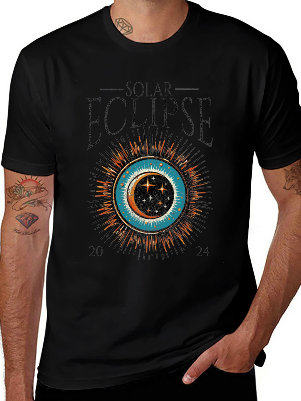 Solar Eclipse 2024 Graphic Tee - Premium Cotton T-Shirt