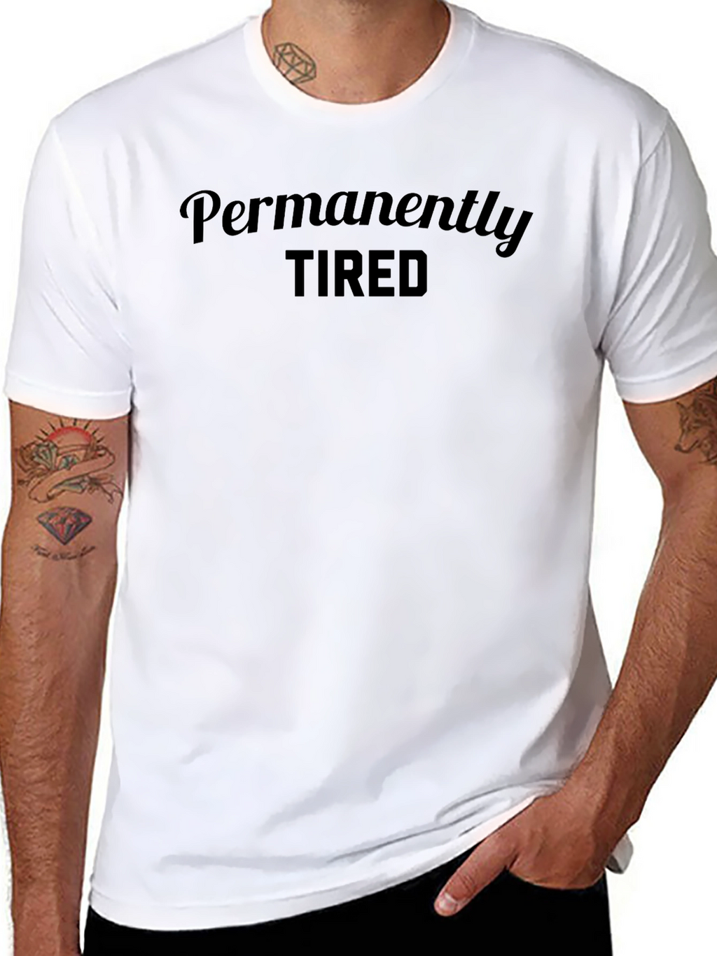 Permanently Tired Black Graphic Tee