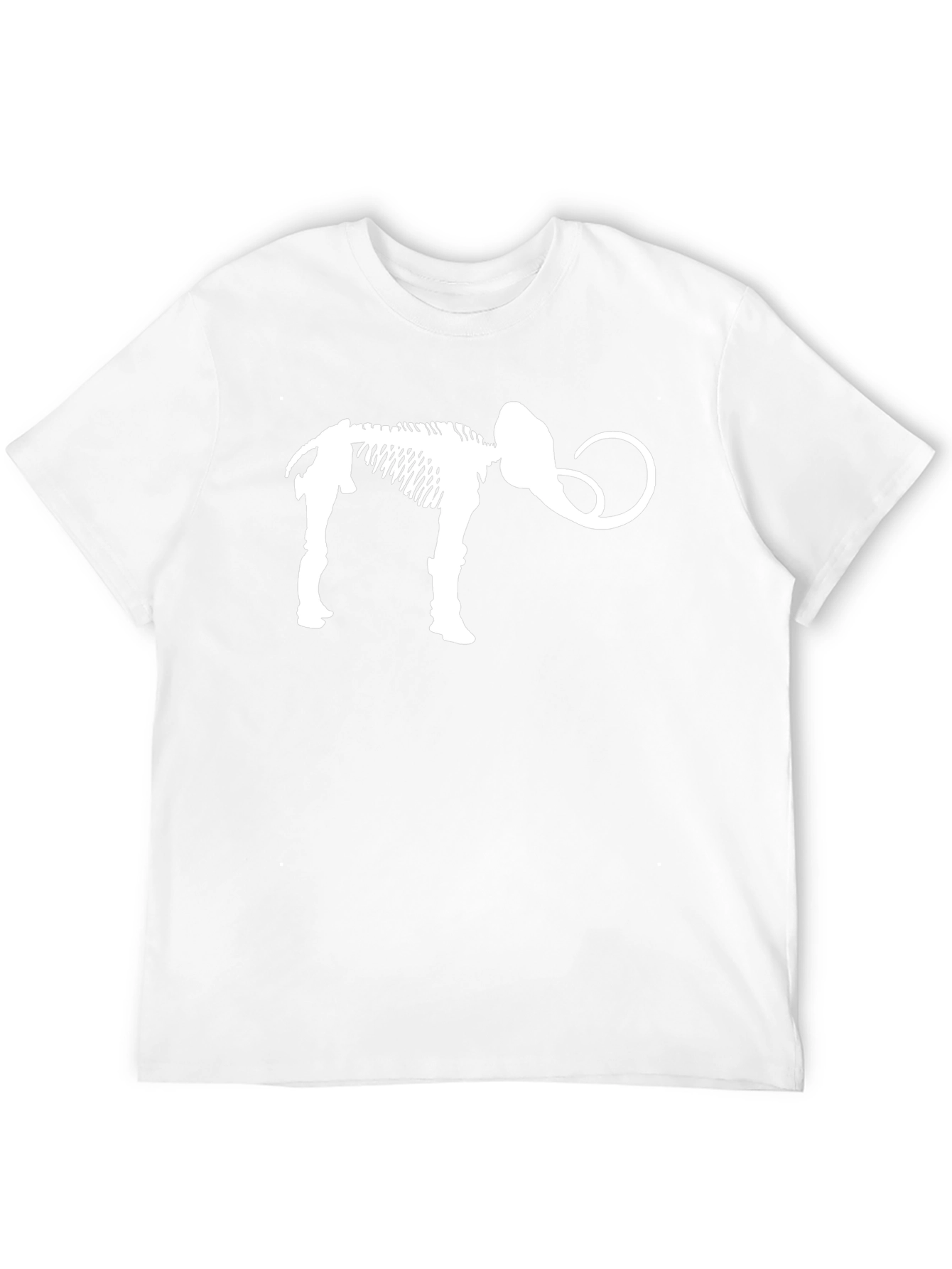 Mammoth Skeleton Graphic Tee - Black Cotton T-Shirt
