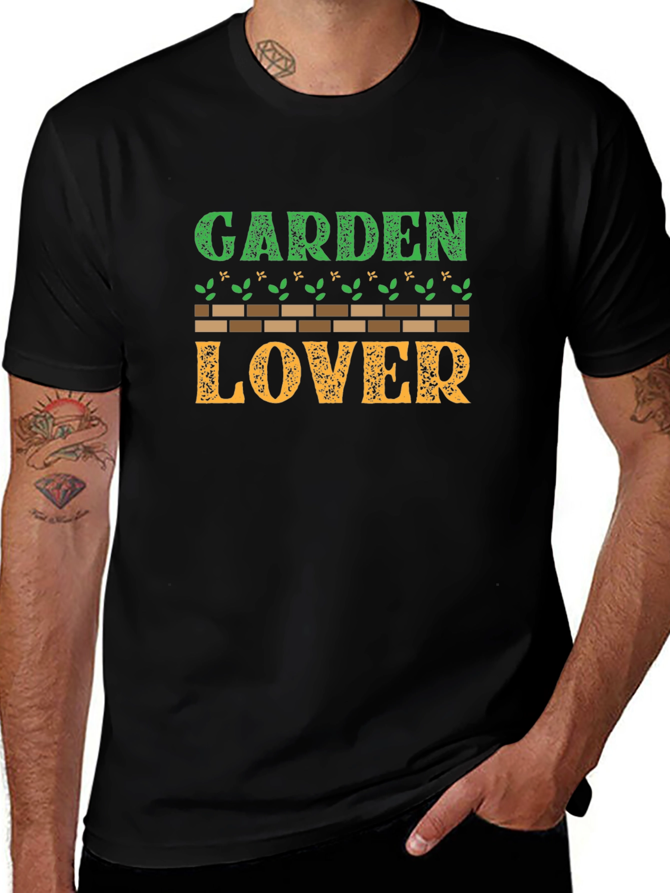 Garden Lover Black Graphic T-Shirt