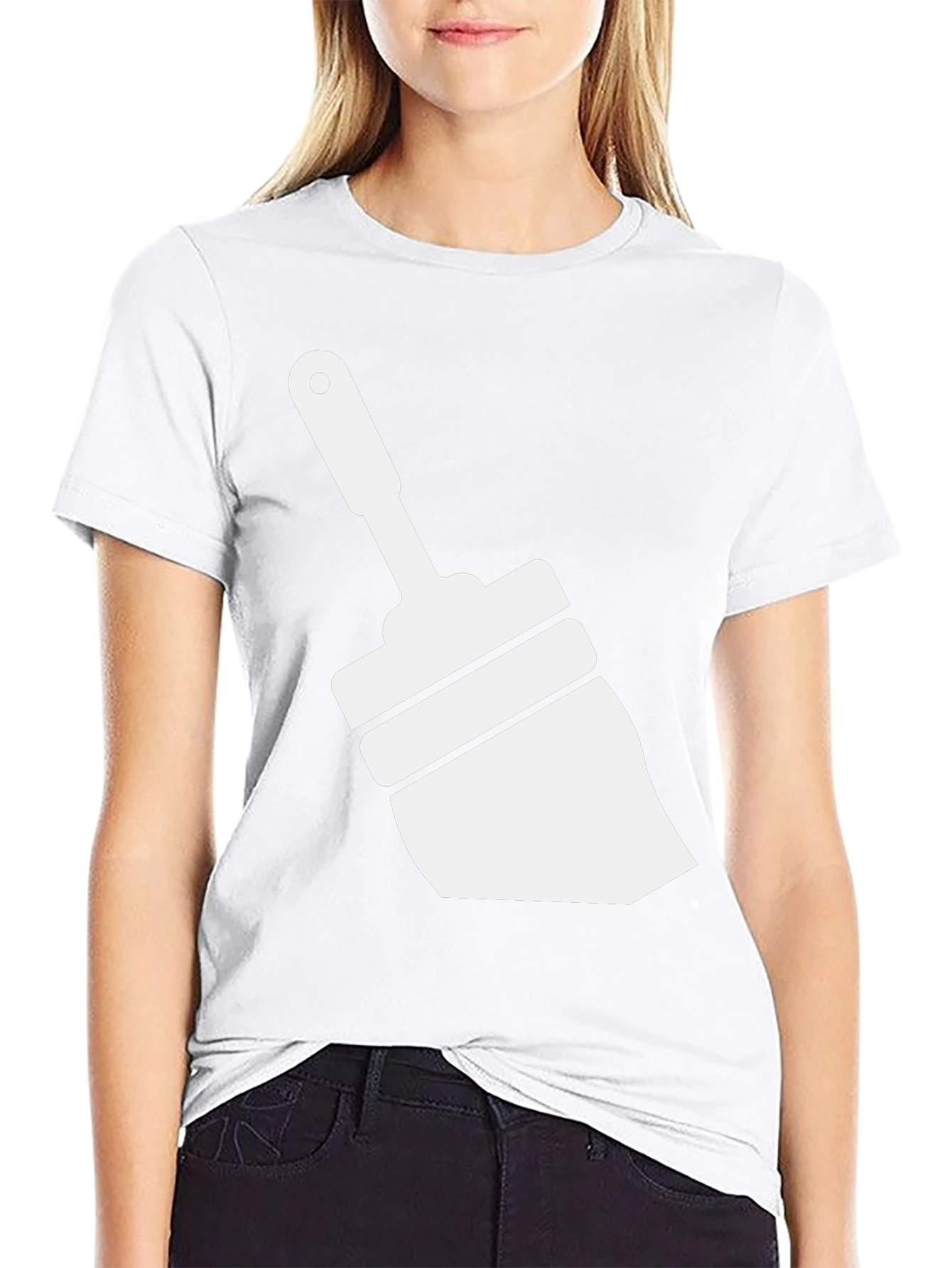 Brush Graphic Tee - Black Casual T-Shirt