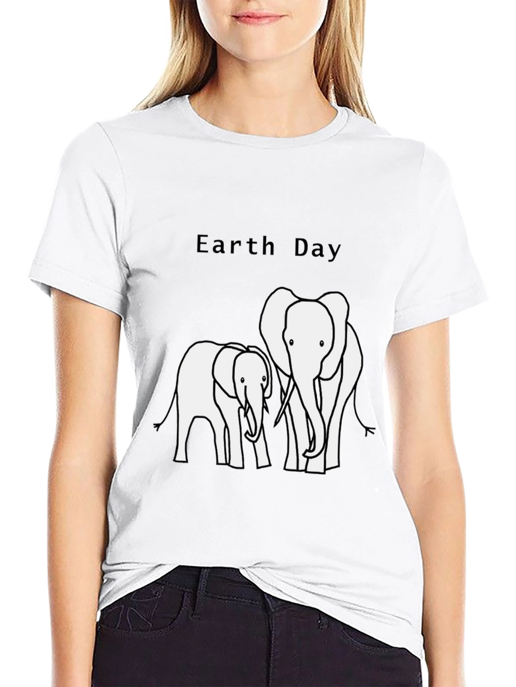 Earth Day Elephant Graphic T-Shirt