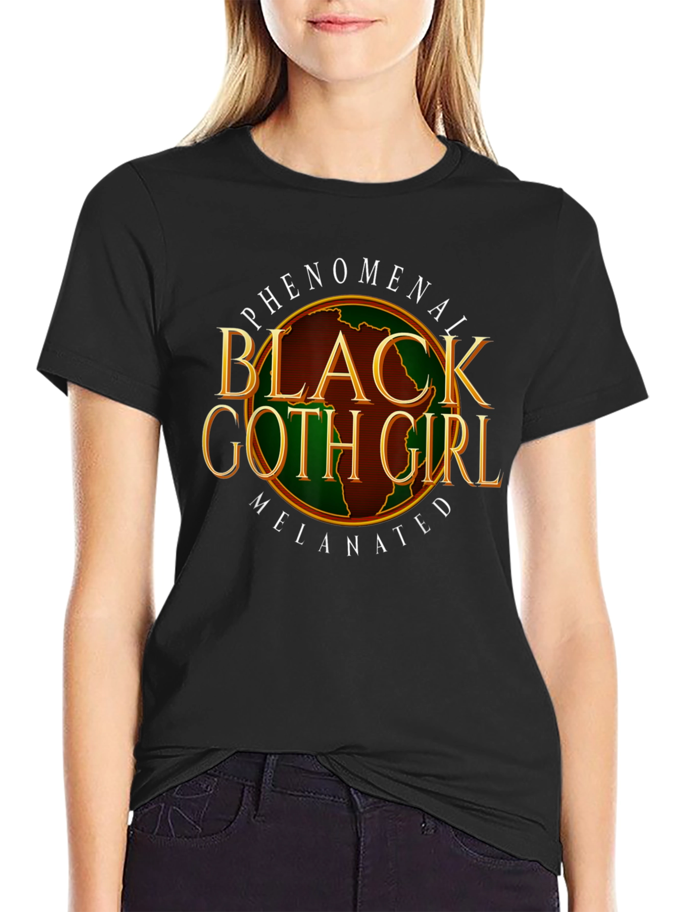 Phenomenal Black Goth Girl Melenated T-Shirt