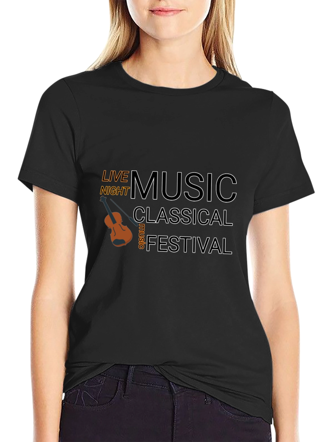Live Music Festival Black T-Shirt