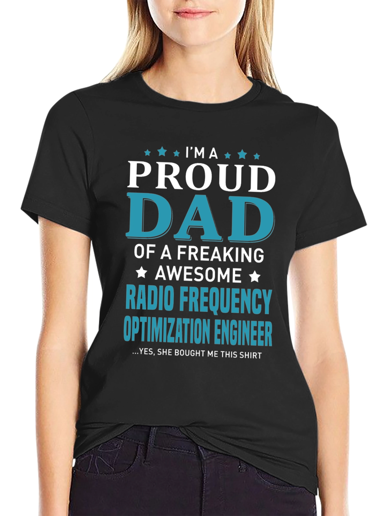 Proud Dad Radio Frequency Engineer Graphic T-Shirt