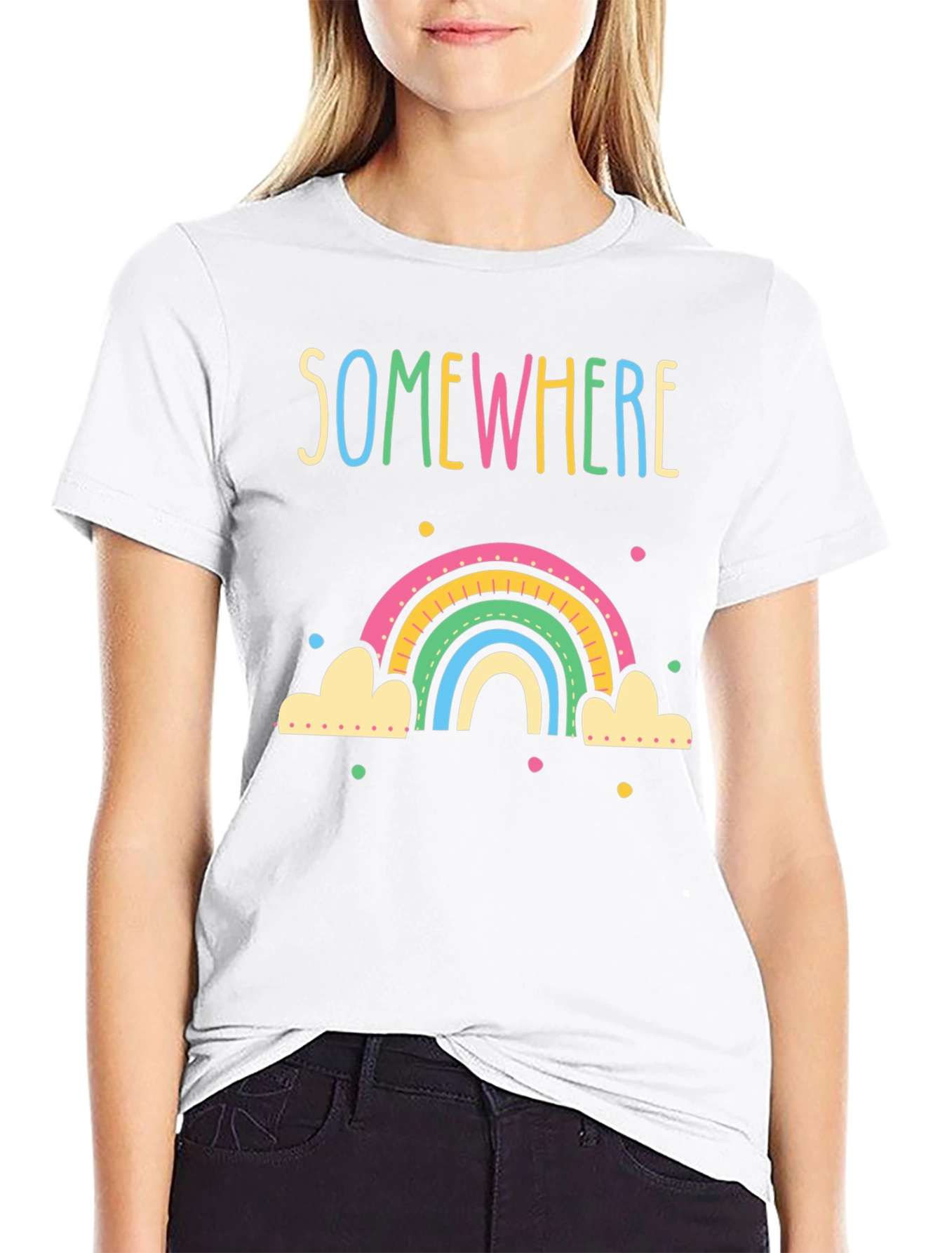 Somewhere Rainbow Graphic Tee