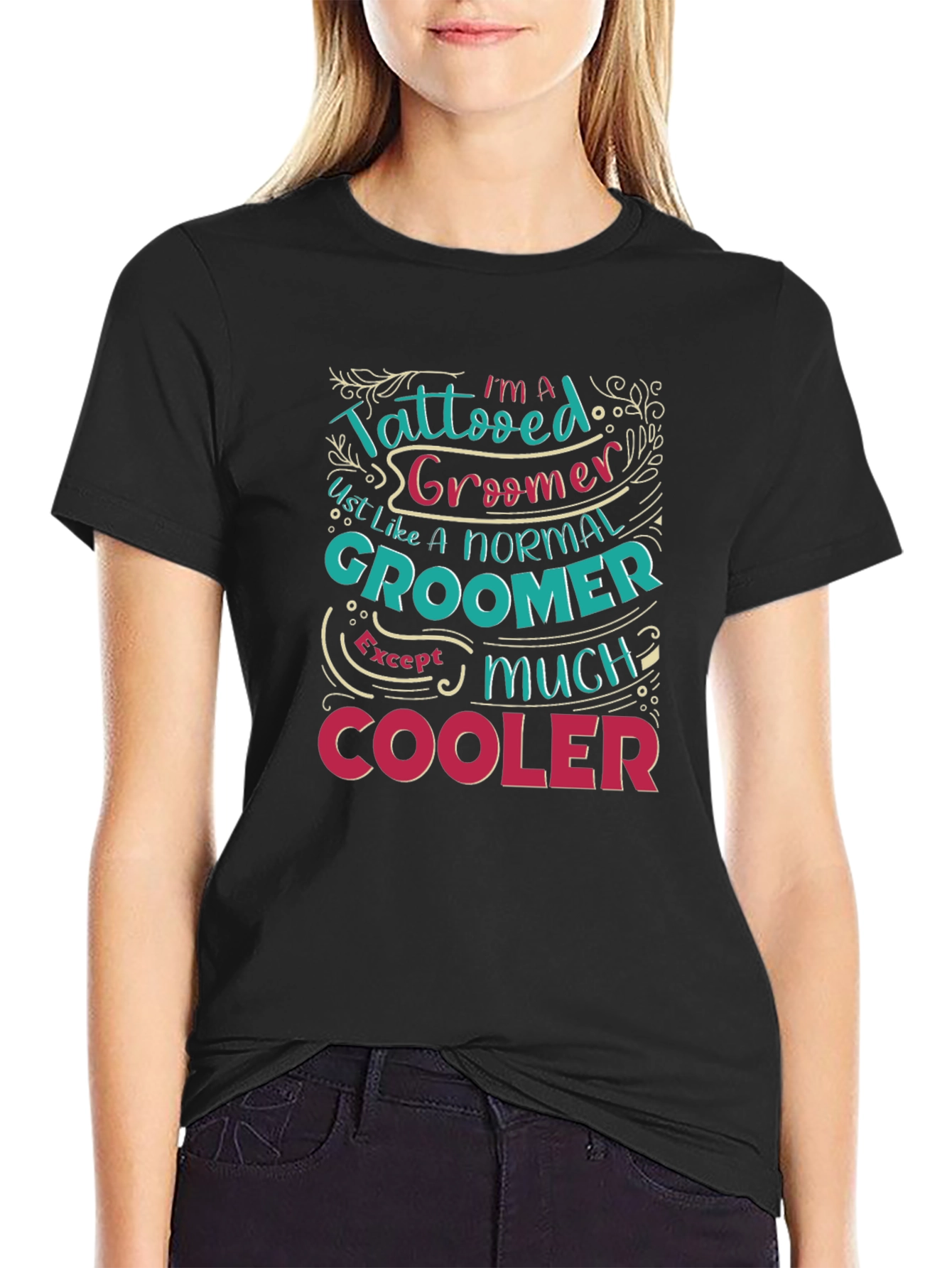 Tattooed Groomer Graphic Tee - Cool Pet Stylist T-Shirt