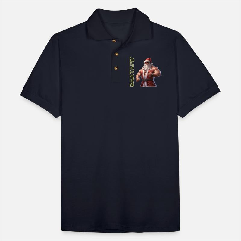 "Unisex Santa Fitness T-Shirts: Sporty Christmas