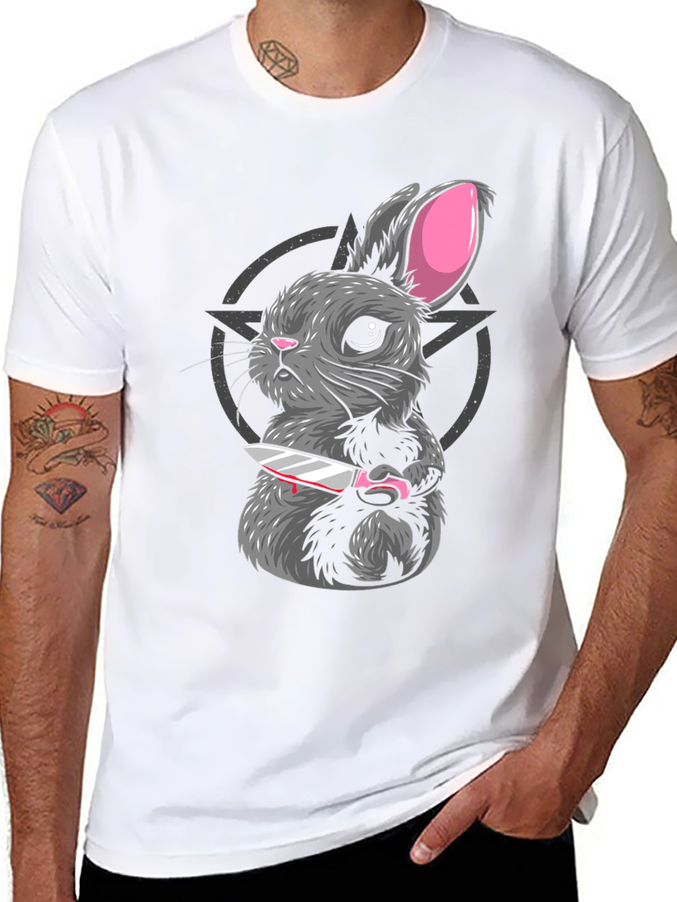 Creepy Cute Rabbit Graphic Tee