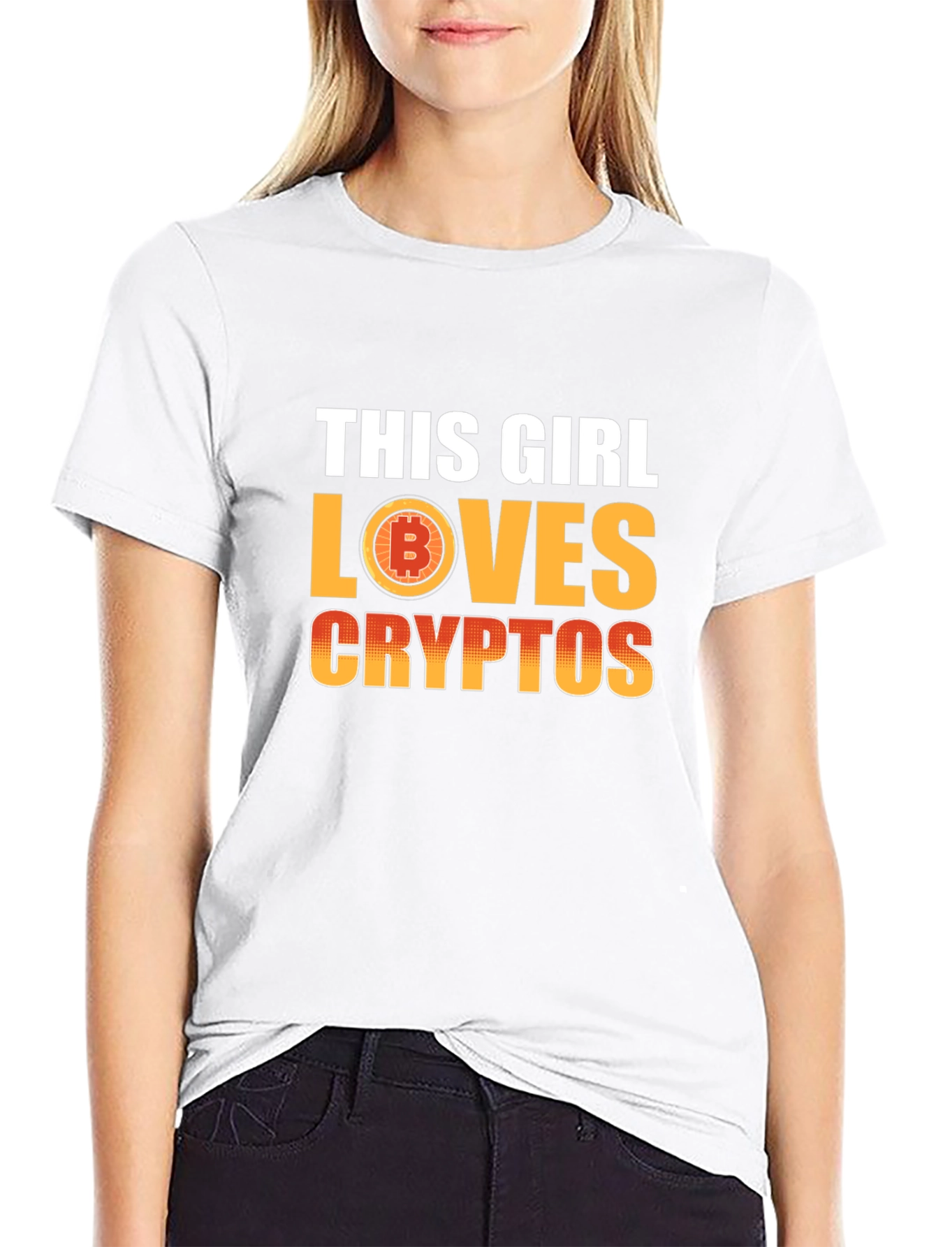 This Girl Loves Cryptos T-Shirt - Bitcoin Fan