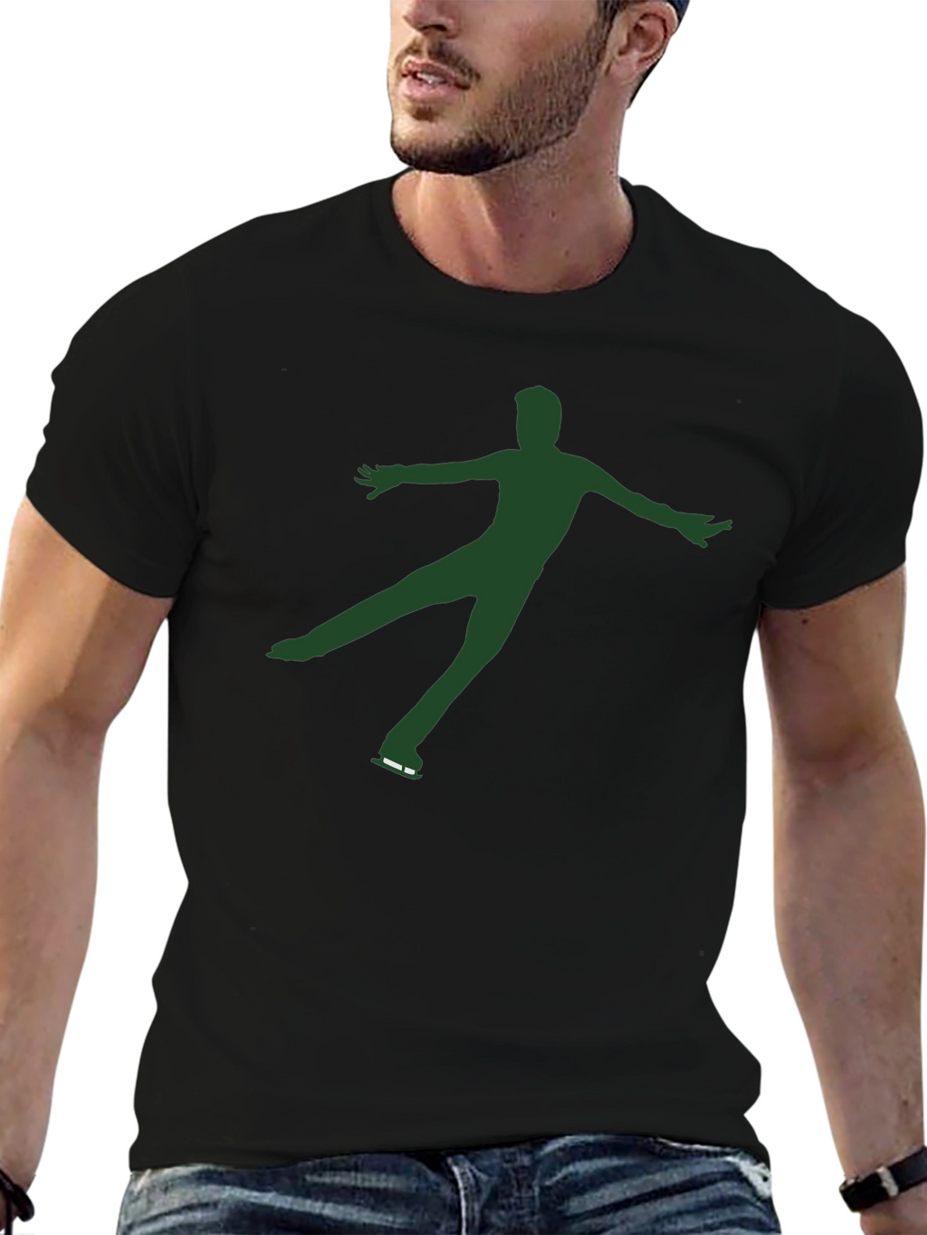 Figure Skater Graphic Tee - Black